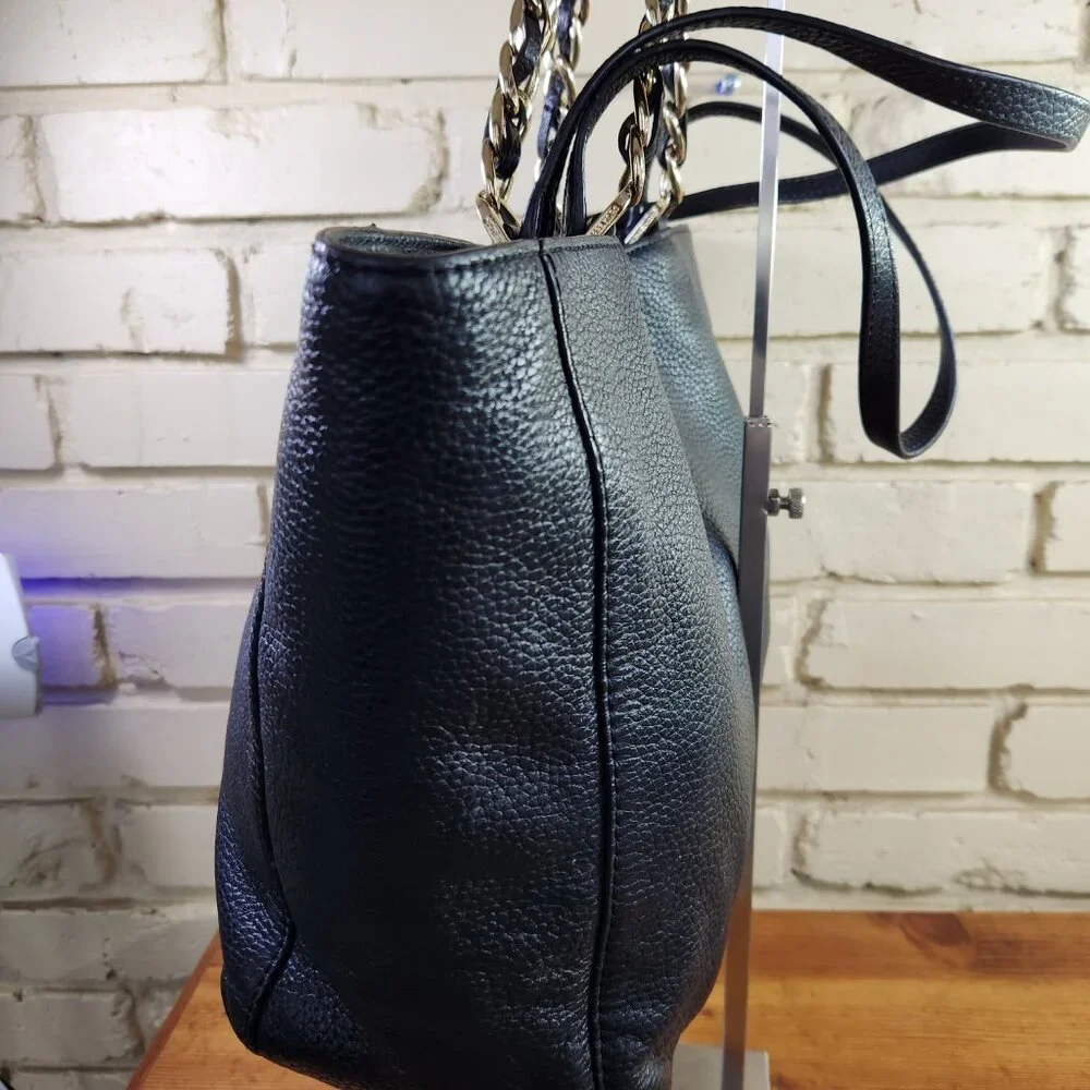 Euc Michael Kors Harper East West Black Large Tote Shoulder Bag Purse